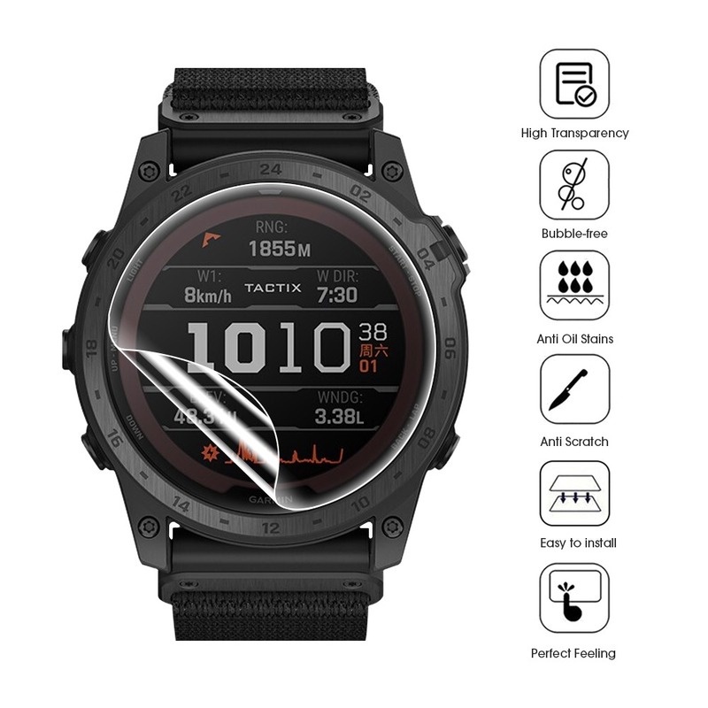 Film Pelindung Layar Smartwatch Garmin Tactix 7 Pro Full Cover Anti Gores / Gelembung