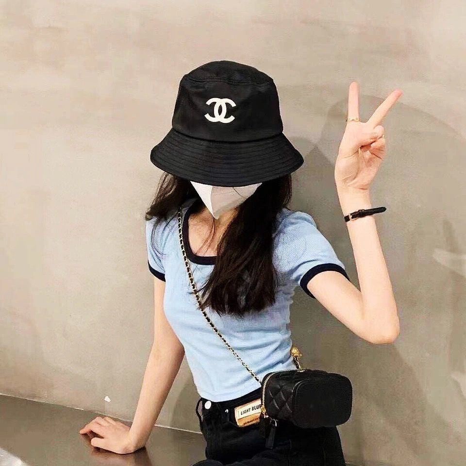 Chan-el summer hat Youth Hip Hop Tide Card bucket hat for women Fashion fisherman hat unisex beach hat  bucket hat  for man