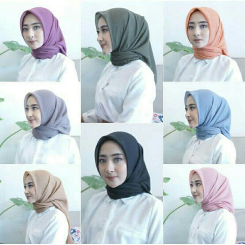Khimar Segi 4 Syafany Super Finne Polos Murah Meriah-5