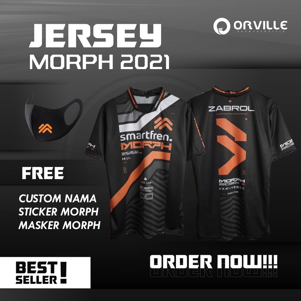 JERSEY BAJU GAMING MORPH TEAM TERBARU 2021 & 2020/ FREE NICKNAME / FREE MASKER & STICKER