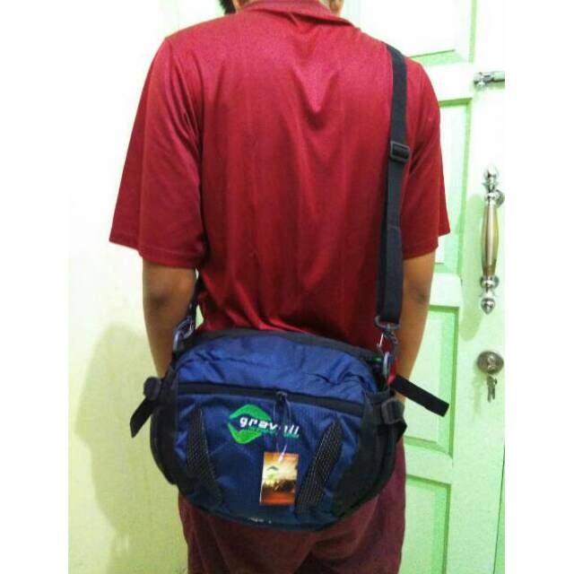 Tas Selempang Gravell Bisa Pinggang Travel Pouch Waistbag Bodypack