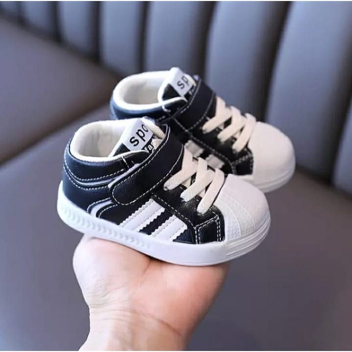 Sepatu Sneakers Boot Anak Tali Prepet Plat 2