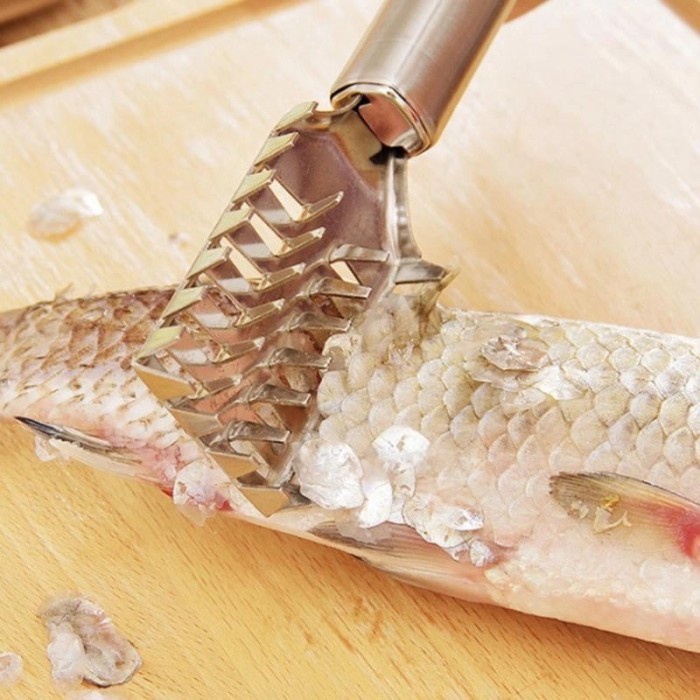 Fish Scale Skin Remover Pembersih Sisik Ikan Stainless Steel