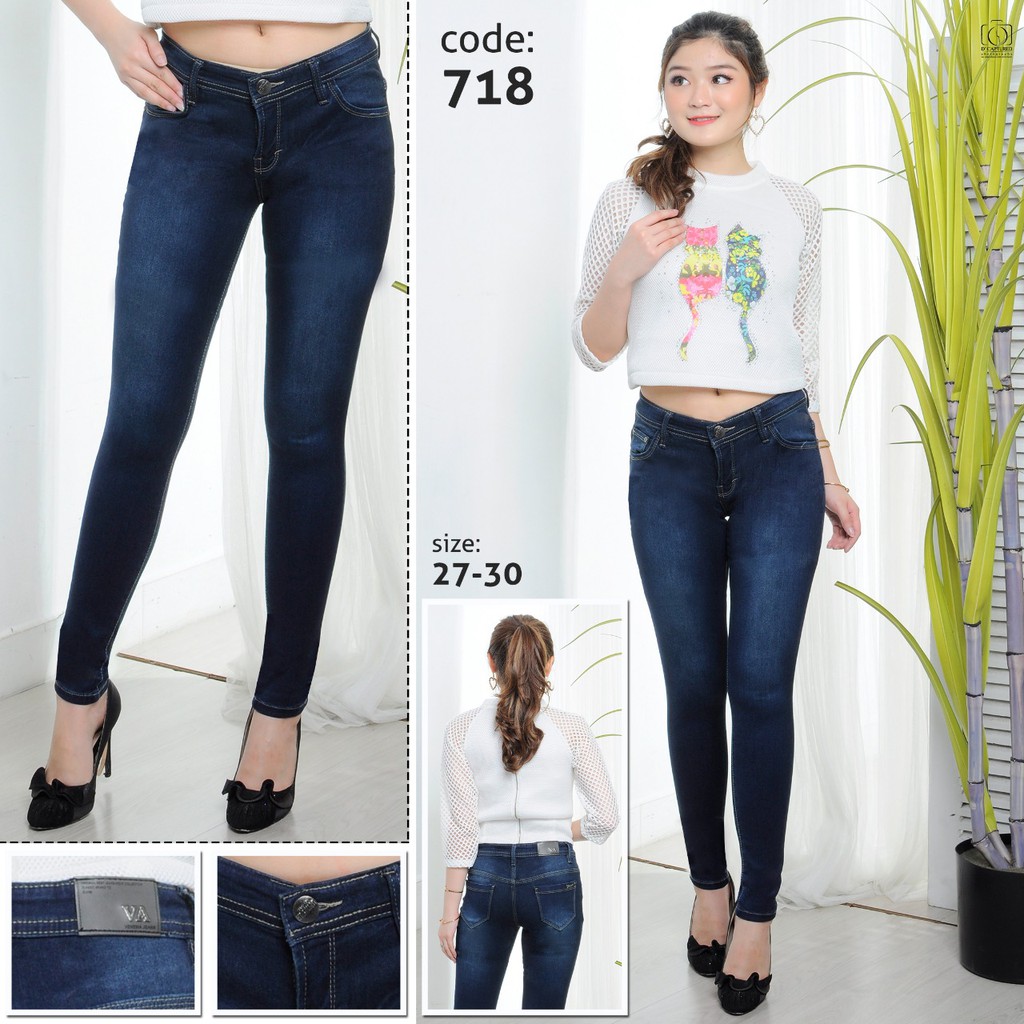 ( Size 31 - 34 ) MC girl - Celana Jeans Polos Jumbo / Celana Soft Jeans Jumbo / Celana Jeans Big Size / Celana Jumbo