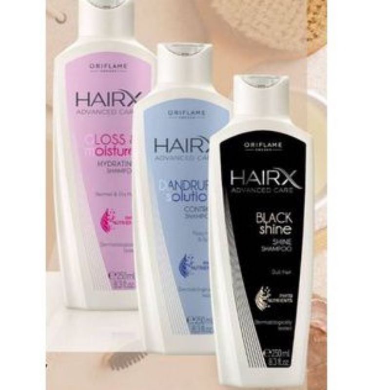 HairX Shampoo Dandruff Solution/ Gloss &amp; Moisture/Black n Shine/ Weather Resist Shampoo/ Weather Resist Conditioner