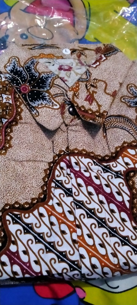 Batik Pria Lengan Panjang Batik Azmil Hrb026 Motif Keratonan Kode 002 Size M L Xl Xxl Reguler