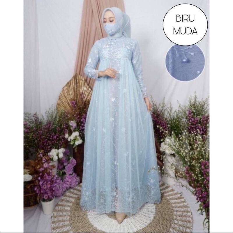 MAXI AULIA /GAMIS TILLE MUTIARA IMPORT /GAMIS FREE MASKER /GAMIS KONDANGAN /GAMIS UNDANGAN /GAMIS LEBARAN