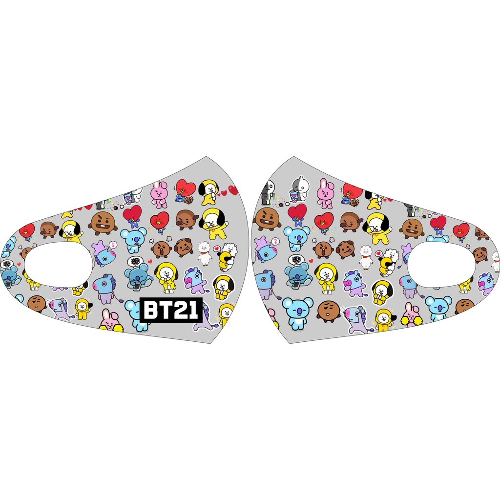 MASKER SCUBA BT21 KPOP BANGTAN BOYS BTS COOKY TATA MANG RJ SHOOKY VAN KOYA CHIMMY