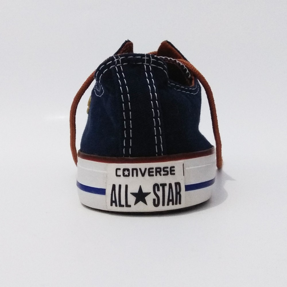 Sepatu Sneakers Casual All Star Converse Tali Premium PriaWanita + Dus - Premium Pendek Navy