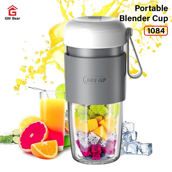 GM Bear Portable Blender Juicer Cup 1084-Portable Blender Cup Gray