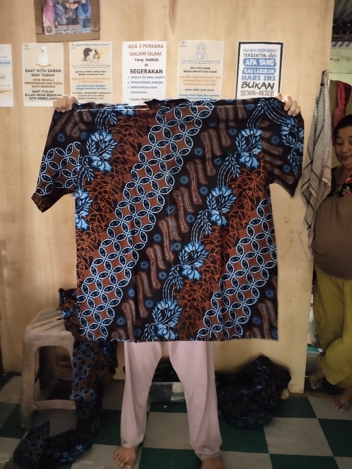 Couple Batik | Baju Batik | Baju Couple | Couple Batik Seno Biru Jumbo Xxl 3l 4l 5l