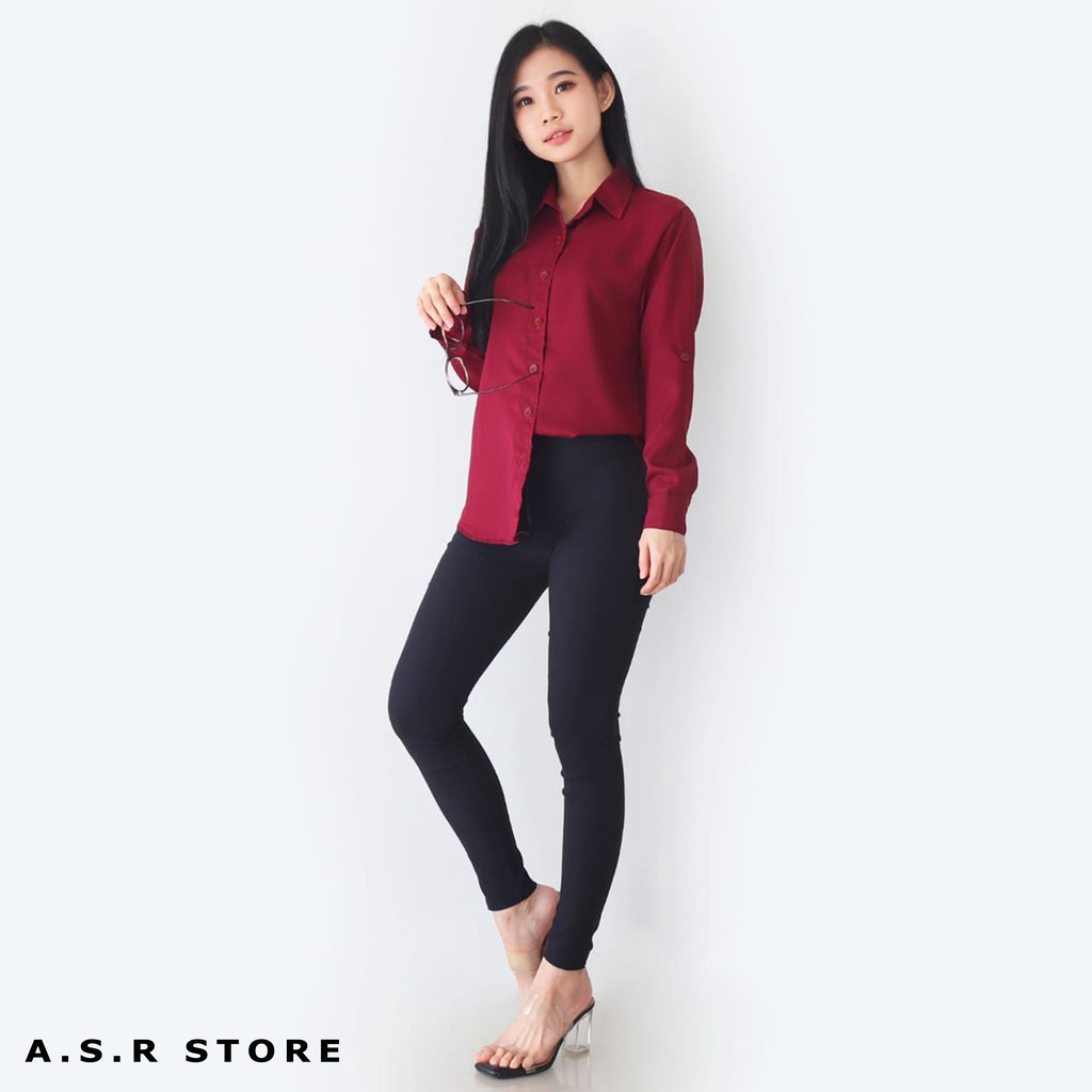 AUREL KEMEJA WANITA// ATASAN CASUAL TRENDY// SIZE S M L XL XXL// BLOUSE KOREAN STYLE COCOK UNTUK KERJA DAN ACARA TERTENTU// BAHAN KAIN SHAKILA PREMIUM QUALITY// UKURAN REGULER JUMBO OVERSIZE READY// OTHERS TREN MODEL TERBARU KEKINIAN VIRAL BERKUALITAS