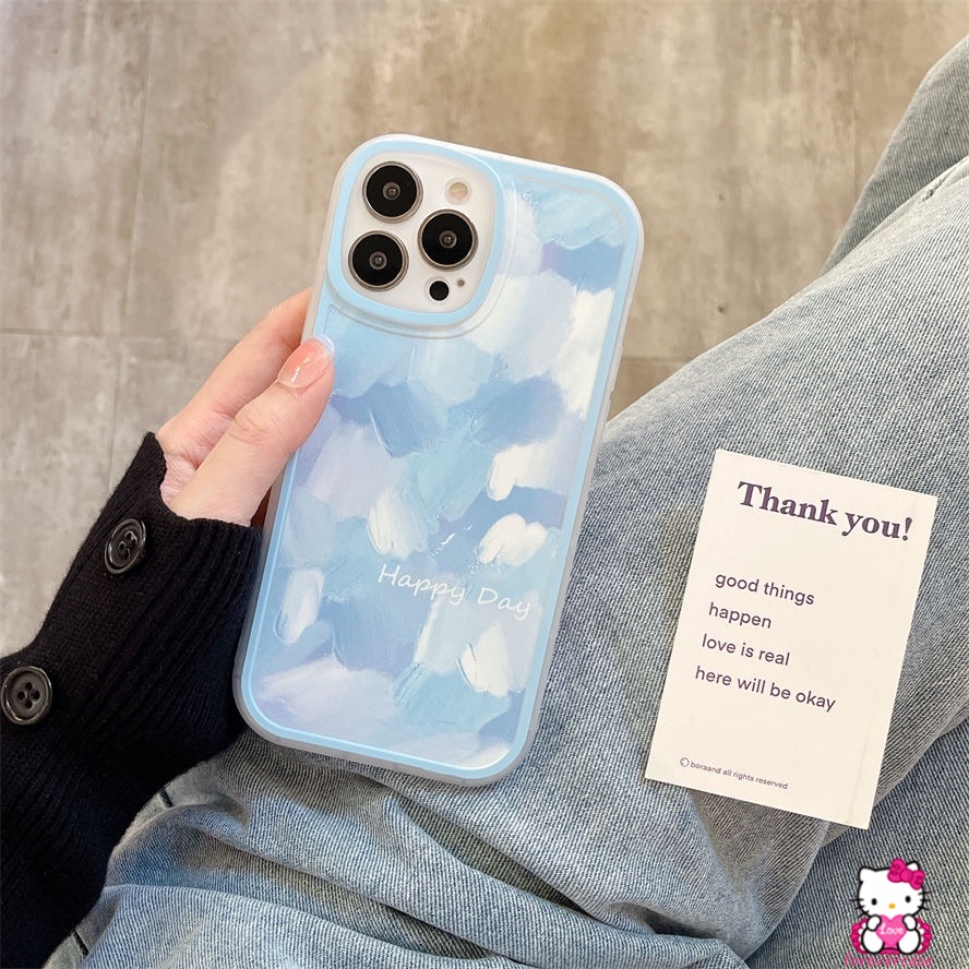Soft Case Bahan TPU Motif Lukisan Tinta Biru Untuk OPPO A96 A5S A95 A76 A12 A16K A52 A5 A9 2020 A15s A54 A92 A16E A74 Reno 7Z 5 6 7Z A3 A15 A33 A3 A54 A3S 436 A15