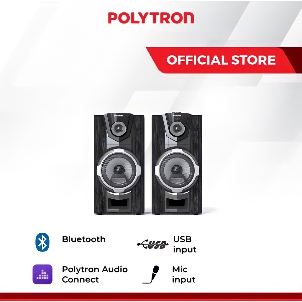 Polytron Speaker Aktif Audio Bluetooth PAS 8F12 PAS8F12 USB Mic Input