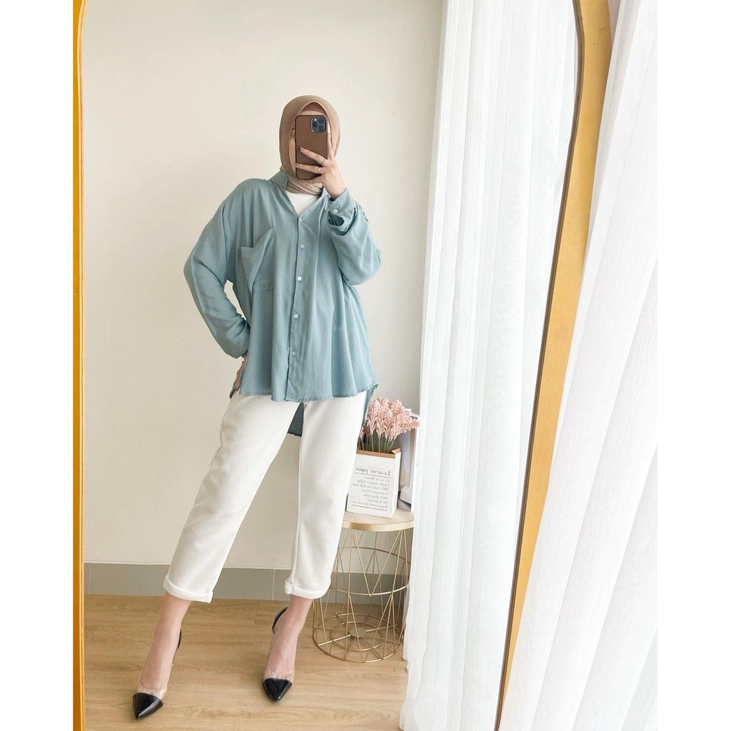 Kemeja Basic Oversize Shirt / Freya Oversized Shirt / Kemeja Polos Oversize