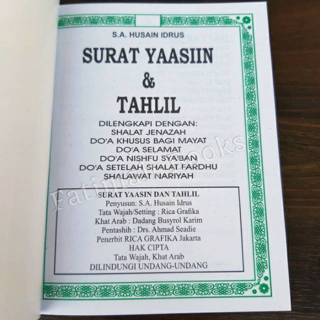 Buku Yasin Dan Tahlil Terjemah Shopee Indonesia
