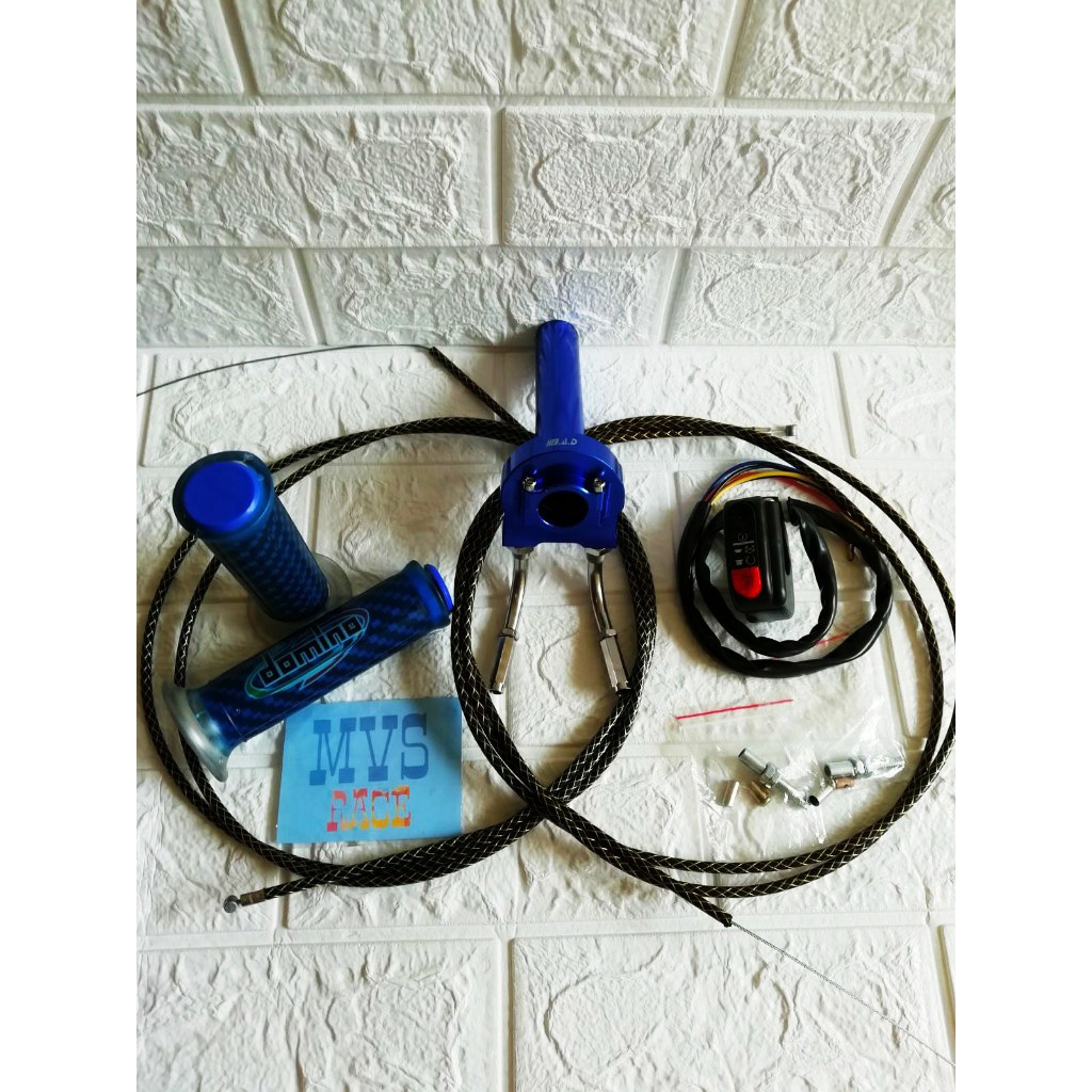 Gas Spontan 2 Kabel + Handgrip + Saklar Kanan + Kabel Gas = Sonic 150 R, Gsx 150 R, Nmax 155, Pcx 15