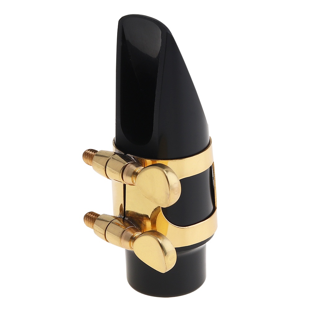 2pcs Mouthpiece Soprano Saxophone Dengan Cap + Klip + Reed + Bantalan Gigi