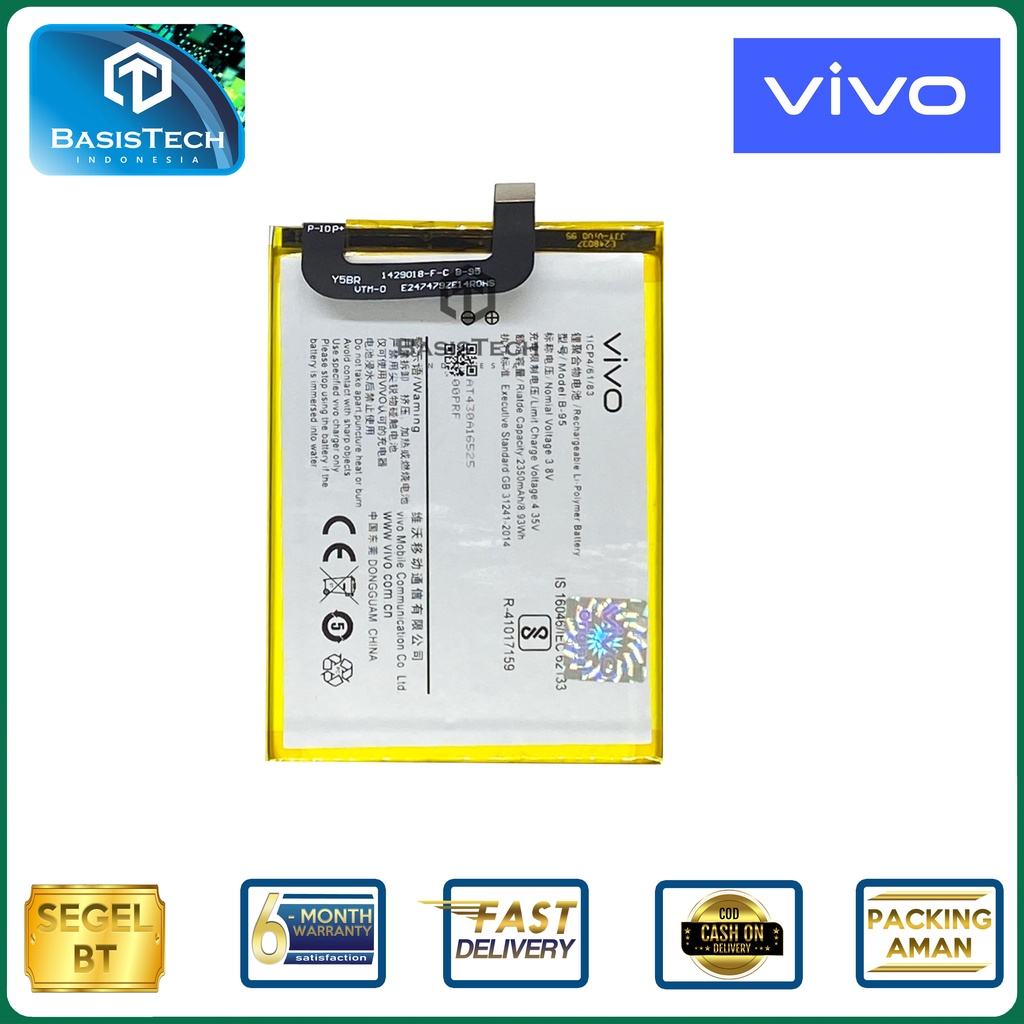 BATERAI VIVO Y51 - Y51A - Y51L - B-95 - BASISTECH ORI99 BEST QUALITY