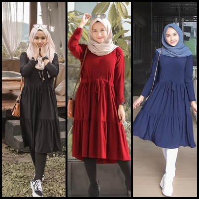 atasan muslim wanita tunik lovely lengan panjang berkualitas
