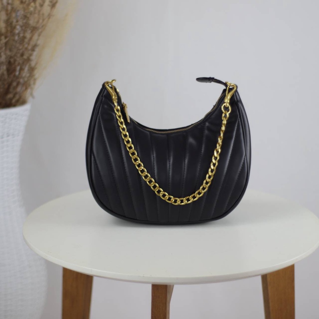 TAS SELEMPANG WANITA CK CK873 TAS PEGANGAN RANTAI LIPI BULAN PREMIUM IMPORT