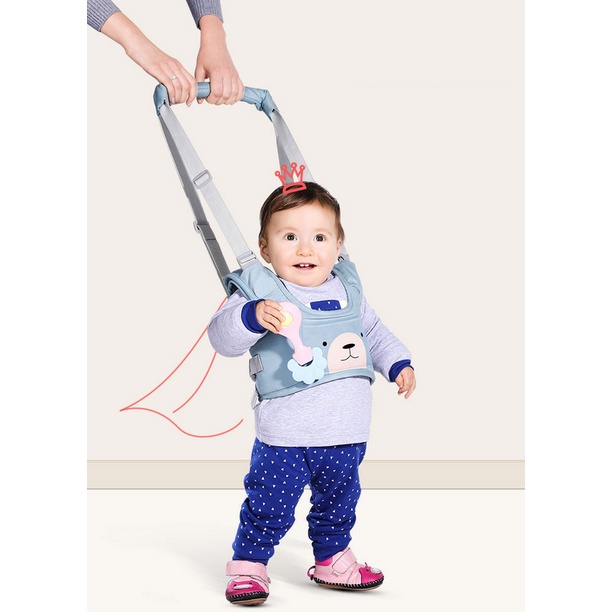 MARKAS HL0241 Alat Bantu Belajar Jalan Bayi Model Rompi Motif Beruang Baby Walking Asistant + Sabuk Pengaman