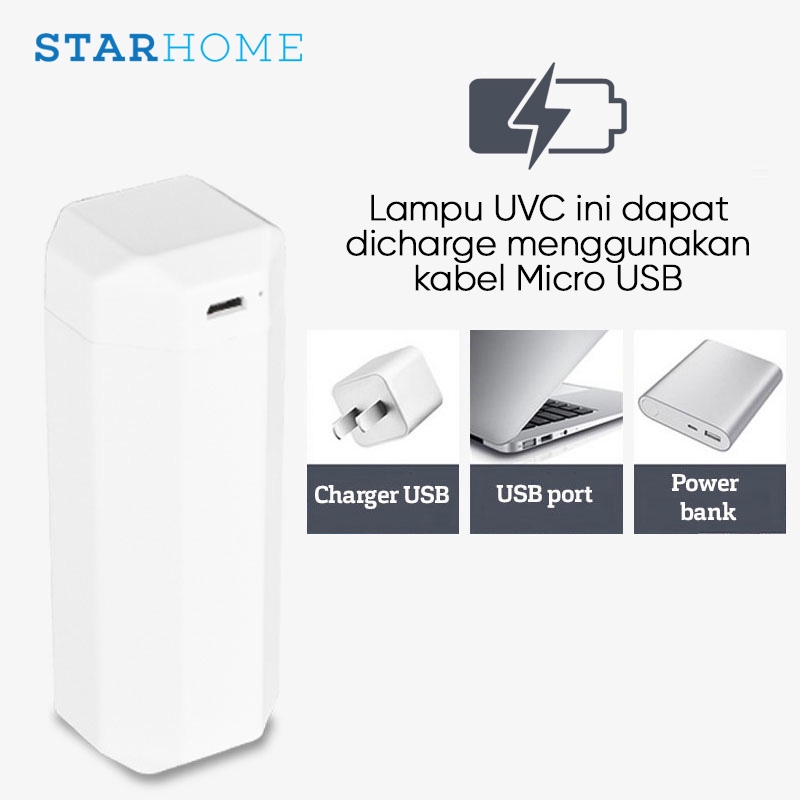 Lampu UV Anti Virus Bakteri - Lampu Portable Desinfeksi Sterilisasi Sanitizer - Lampu USB Mini UVC