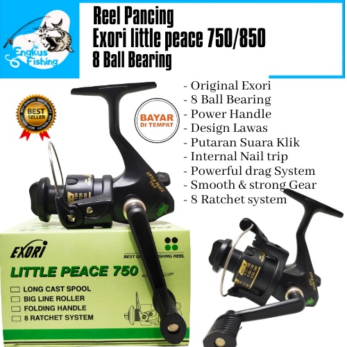 Reel Pancing Exori Little Peace 750/850 Original (Power Handle) Murah - Engkus Fishing