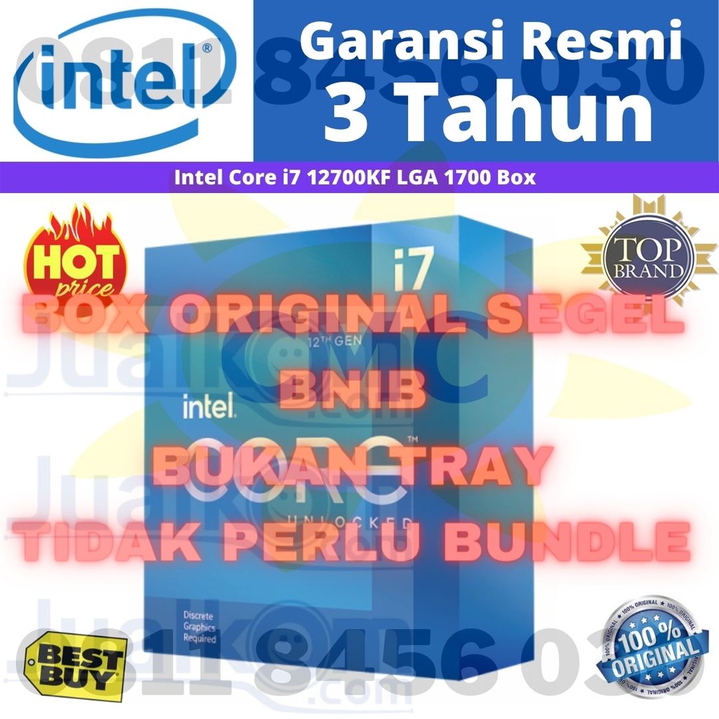 Intel Core i7 12700KF Desktop Processor 12 Cores LGA 1700