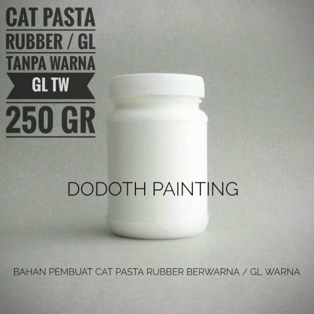

New Cat Pasta Rubber Tanpa Warna / GL Tanpa Warna 250 Gram (Jenis Water Base)