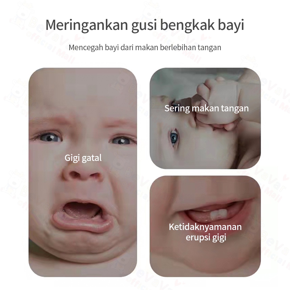 BEVAVAR Mainan Gigitan Bayi Lembut Teether Bayi Bentuk Kucing