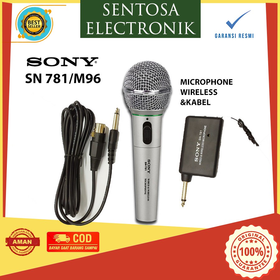 Sony SN 781/m96 Mic Microphone Bisa Wireless Dan Kabel