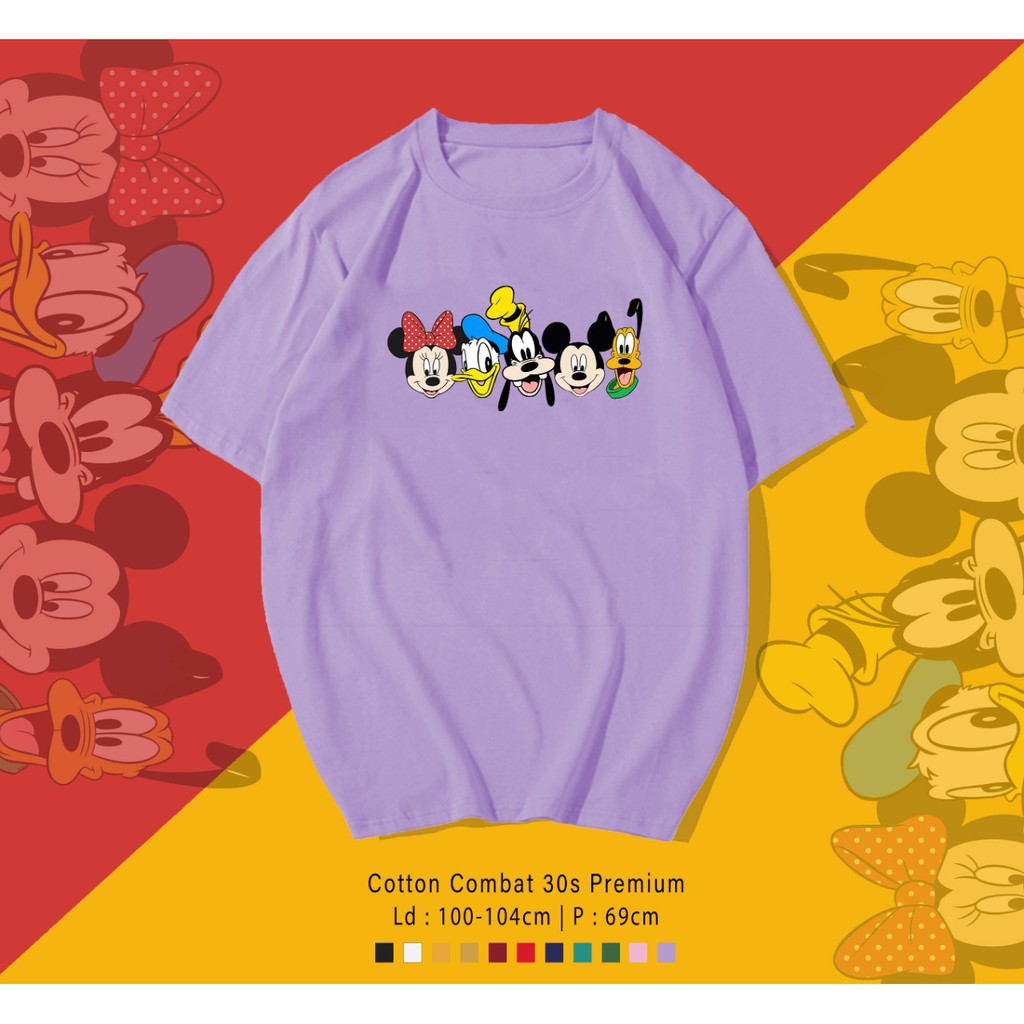 MICKEY FAMILY / TERMURAH BAJU KAOS KATUN WANITA/ PRIA UNISEX LENGAN PENDEK / TUMBLR TEE /  OVERSIZE