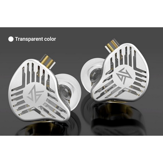 KZ EDS IEM Earphone 10mm Double magnetic circuit alt EDX Pro WITH MIC-TRANSPARAN