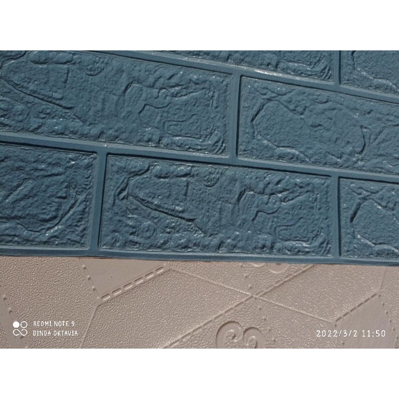 PROMO!!! WALLPAPER FOAM 3D KETEBALN 4MM BISA COD KESELURUH WILAYAH BAYAR DI TEMPAT SETELAH TRIMA BARANG-biru muda
