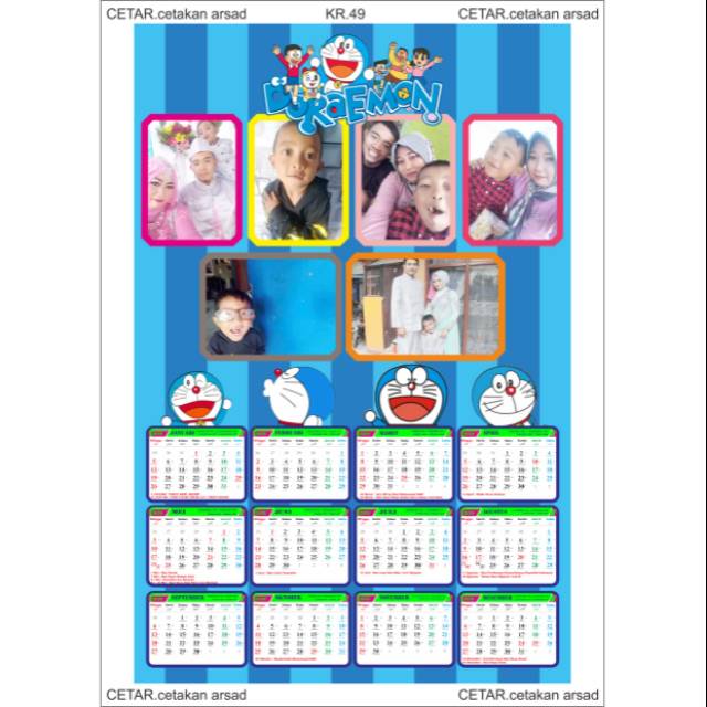 

KALENDER FOTO CUSTOM DORAEMON. KR49