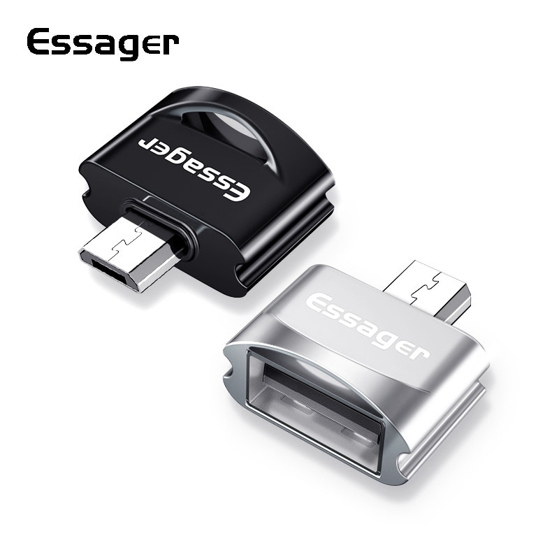

Essager Adapter OTG Micro USB Male Ke USB 2.0 Female untuk Samsung Xiaomi Redmi OTG MicroUSB