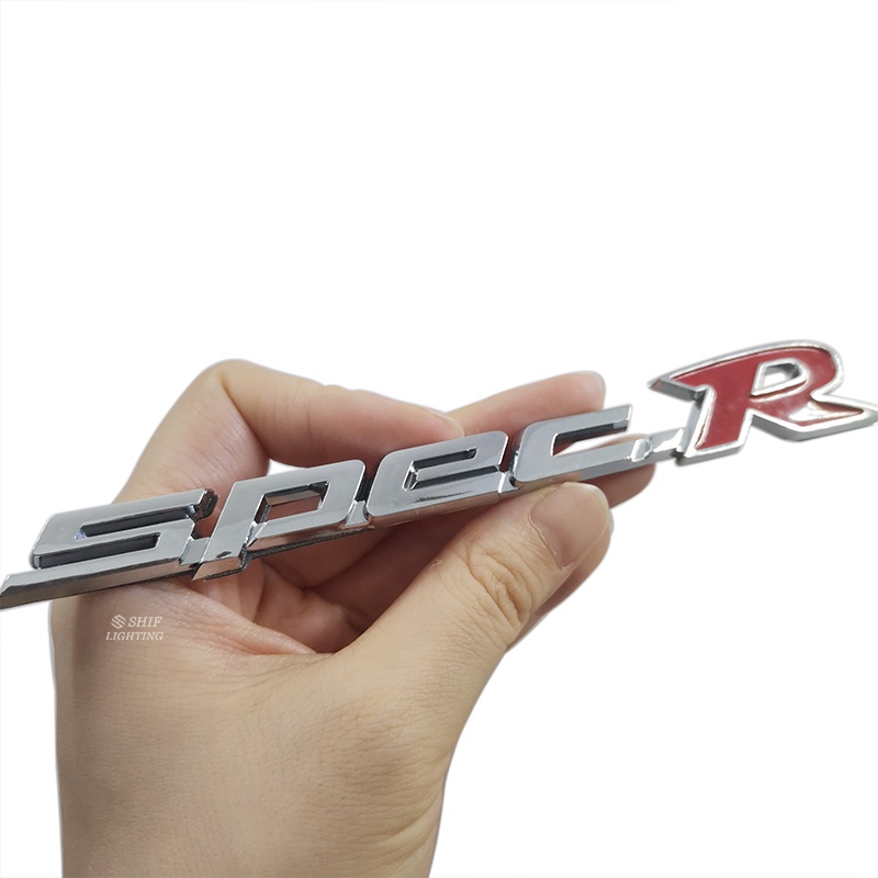 1pc Stiker Emblem Logo Nissan Silvia SPEC R Bahan ABS Untuk Fender Samping Mobil