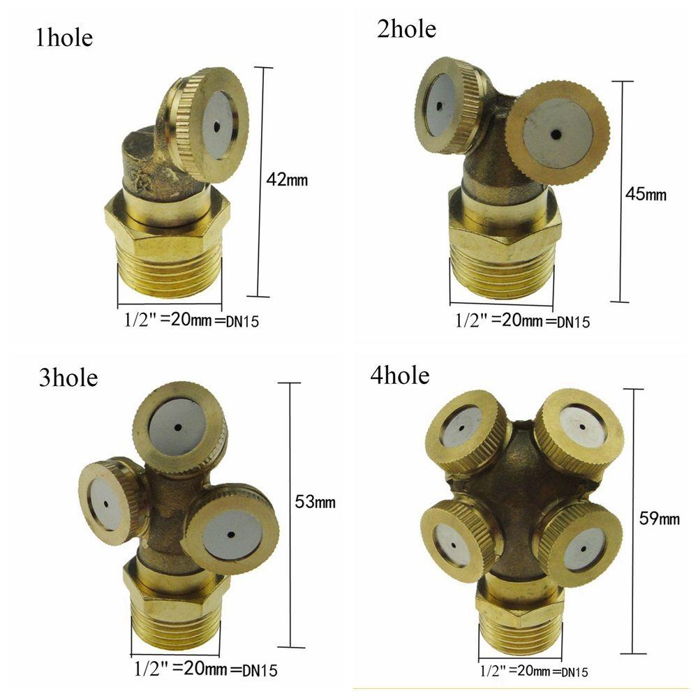 Solighter1/2 &quot;Nozzle Siram Taman Drat Luar Konektor Selang Penyiram Air Kepala Fitting Nebulizer