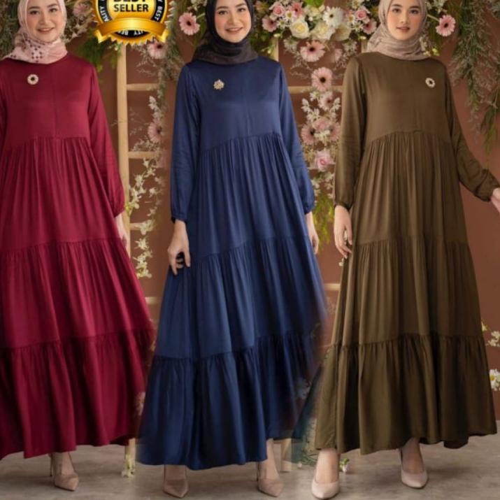 Koleksi Terbaru.. Baju Gamis Wanita katun rayon polos terbaru homedress homedres polos busui terbaru