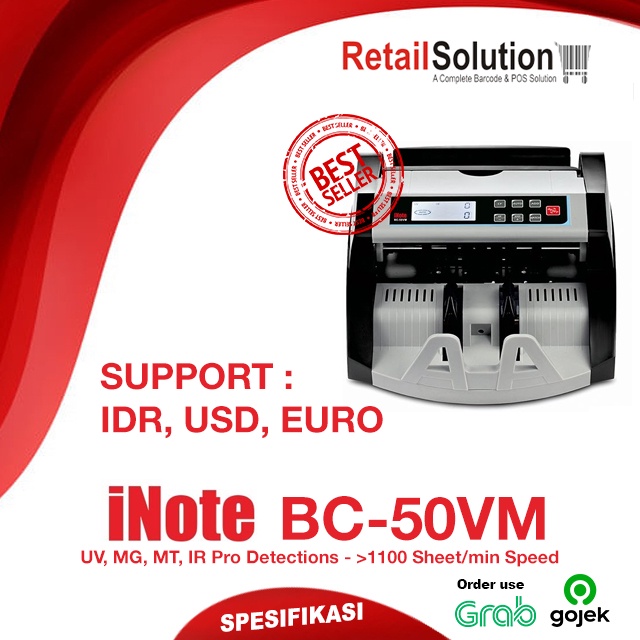 Mesin Penghitung Uang Money Counter - iNote BC50VM / BC-50VM / BC50 VM