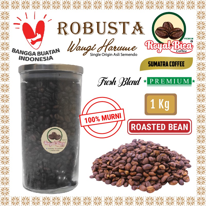 Jual Kopi Robusta Semendo 1 Kg Roast Bean Biji Kopi Premium Indonesiashopee Indonesia 5154