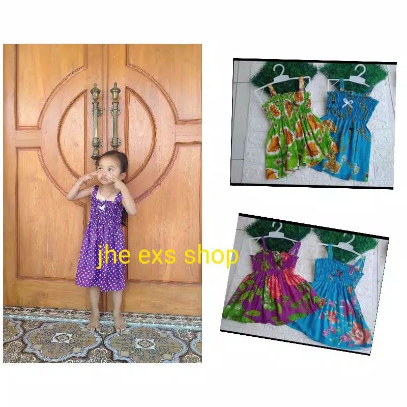 (bisa cod)dress smok anak usia 1- 3 tahun/daster anak perempuan