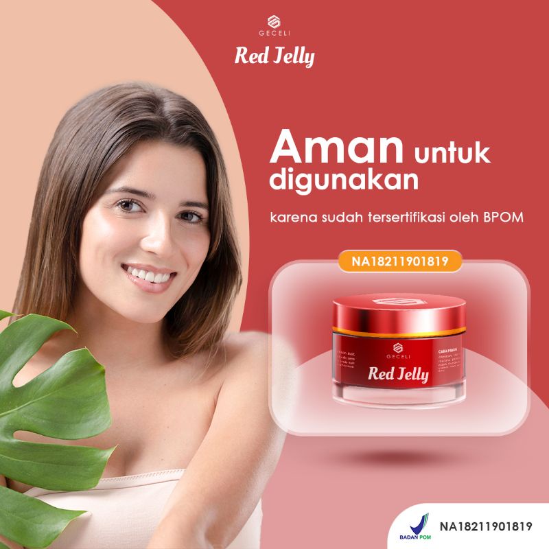 Geceli Red Jelly Flawless Glow 20 gr - Cream Wajah Red Jelly Booster Red Jelly Extra Glowing