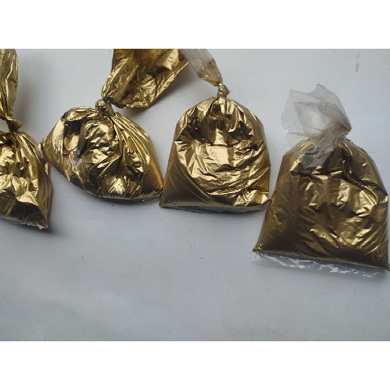 CAT EMAS GOLD BROM 100 gram serbuk halus untuk wayang kulit kertas besi kayu