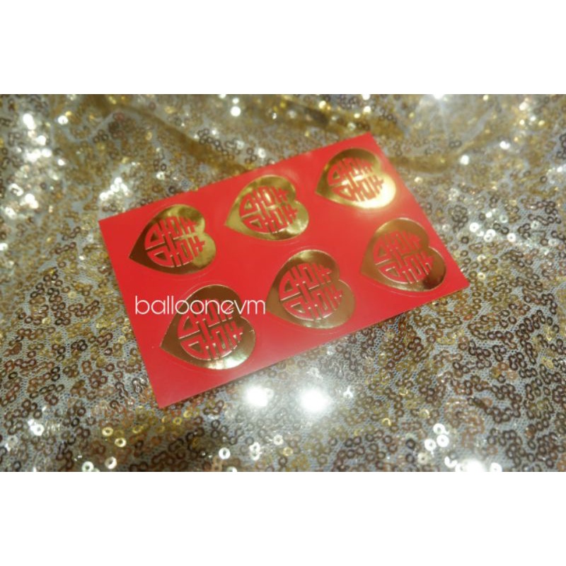 

Stiker Wedding Love Uk.3,5cm / Stiker Sangjit / Stiker Nikah / Stiker Double Happiness