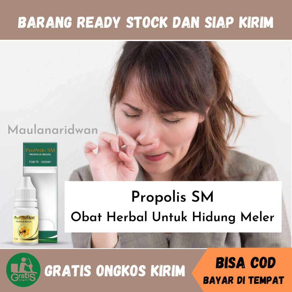 Obat Hidung Meler, Alergi Debu, Pilek Menahun, Hidung Gatal, Rhinitis Alergi - Propolis SM