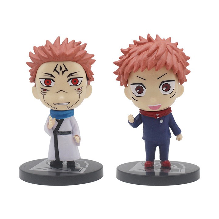 Set Figure Pajangan Jujutsu Kaisen Itadori Yuji / Gojo Satoru 6pcs