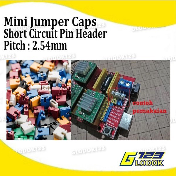 Short Circuit Pin Header Mini Jumper Caps Connector Konektor 2.54mm