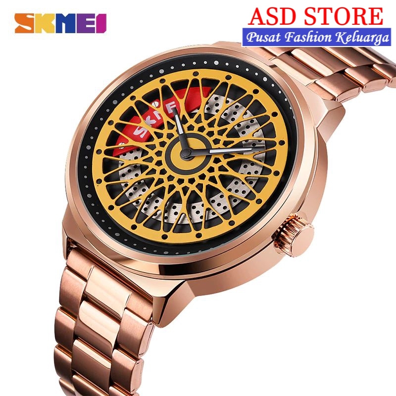 NEW  • ASD STORE ©️ • SKMEI 9217 ORIGINAL Jam Tangan Pria Analog Jam Velg